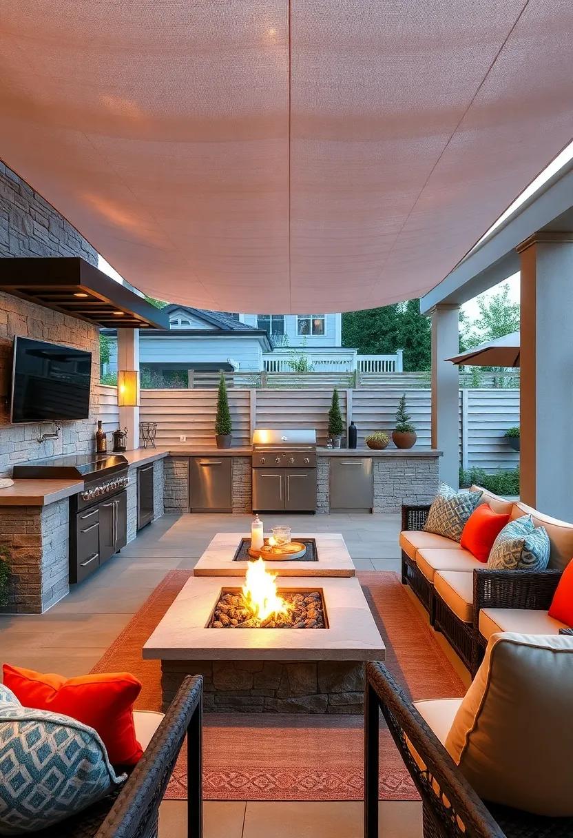 Shade Solutions: Include features like pergolas, umbrellas, or retractable​ awnings to protect⁤ against sun exposure and unexpected weather