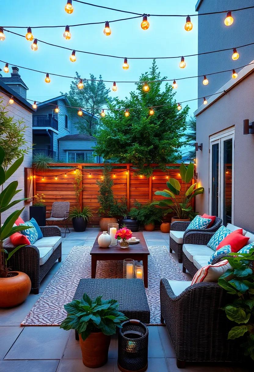 Add ⁣Playful Lighting: ‌Use string ⁤lights or lanterns to create ‍a magical evening atmosphere ⁤that encourages happy​ gatherings outdoors