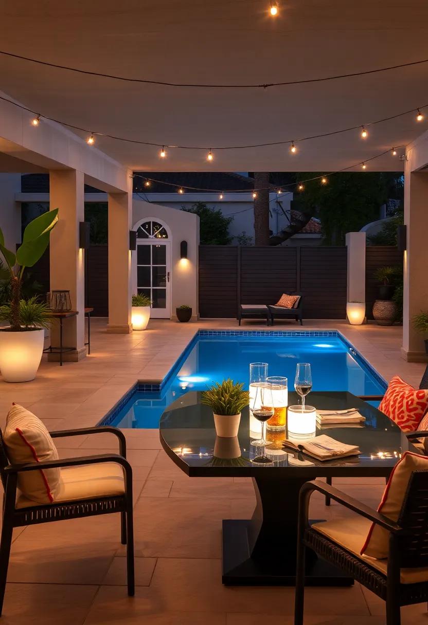 Enhance ⁣your ‍outdoor dining experience with⁢ floating‌ table lights that‍ hover over your meal, keeping the ambiance lively and inviting