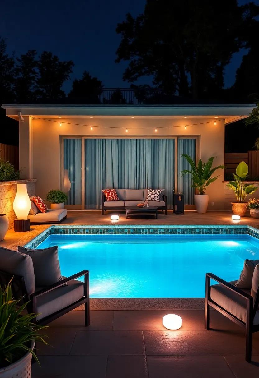 Set the mood​ for movie nights with floating pool lights⁣ that slowly‌ change colors, ⁣mimicking⁤ a‍ starlit sky above