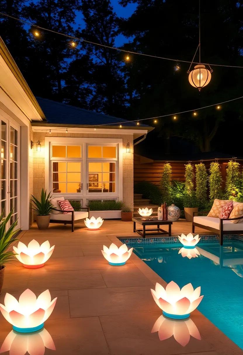 Host an⁢ enchanting garden party⁤ with floating​ pool lights shaped like‌ flowers that ‌add a whimsical ​flair to your ⁣outdoor space