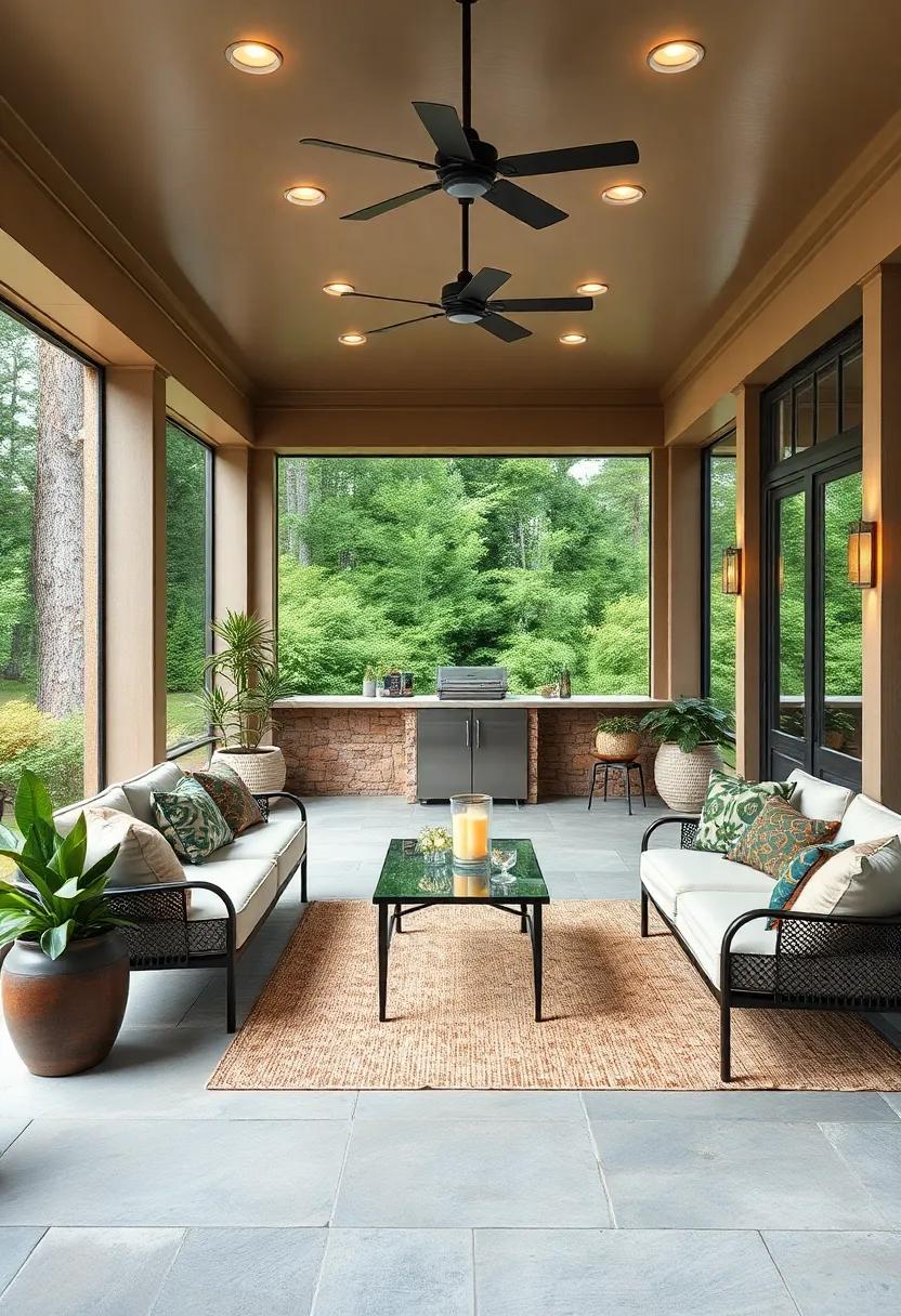 Breathtaking Views: Position⁣ your bar area strategically to take advantage of ‌the​ most stunning ‌views from your screened porch, making every sip a visual delight