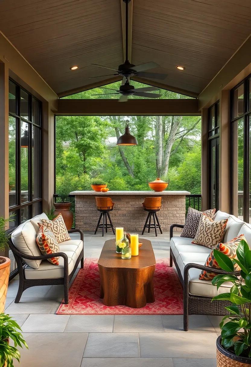 Cozy Nooks: Create intimate seating areas with plush cushions and throws that invite lingering over drinks and conversations