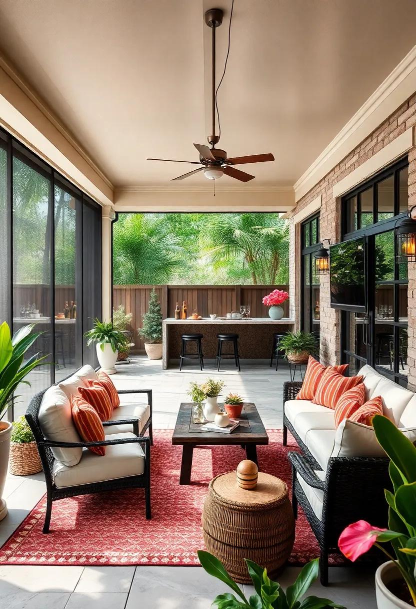 Embrace the Outdoors: Install large,retractable screens that allow for maximum ventilation and ​unobstructed views of your garden