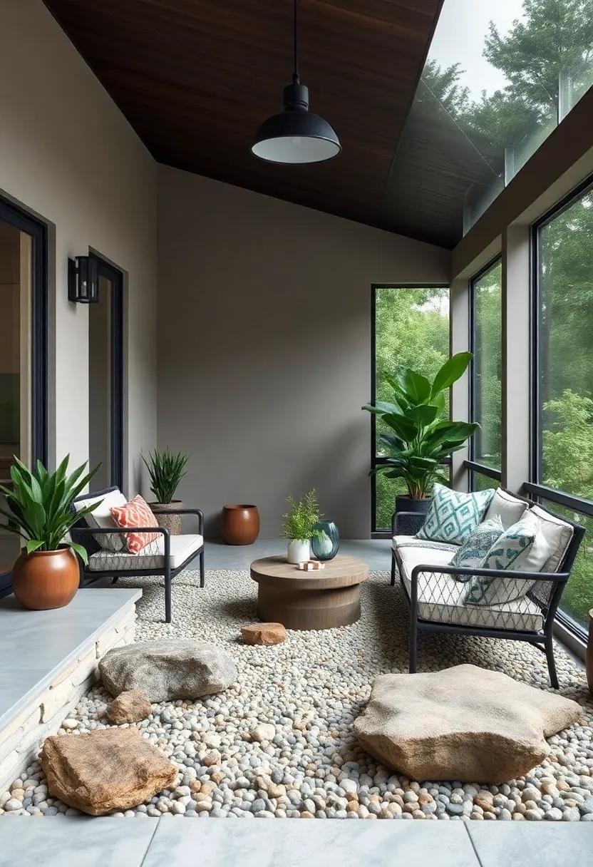 Zen Garden Vibes: Incorporate rocks,pebbles,and minimalist ⁣plants ​to create a serene zen garden atmosphere,promoting relaxation and‍ tranquility within your screened porch