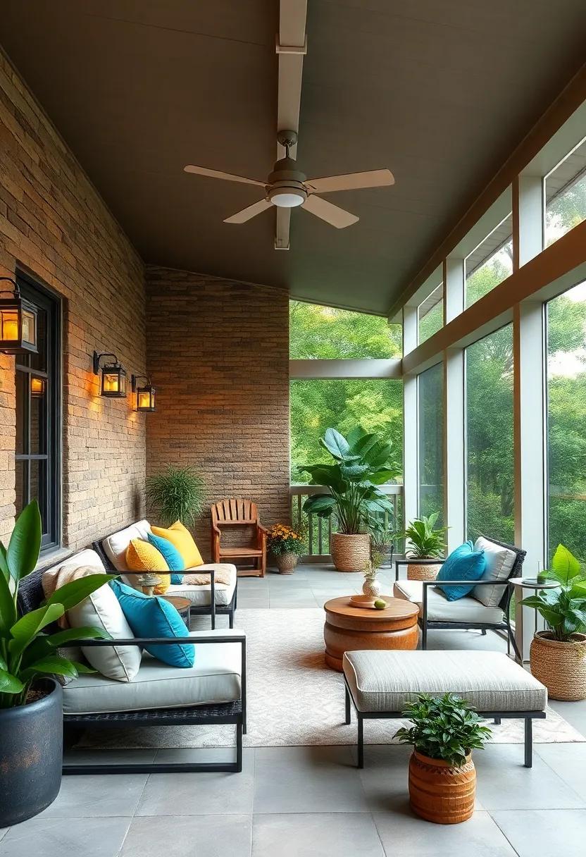 Open Air Flow: Design the layout of​ your porch ⁢to prioritize ventilation and ⁤air flow, using strategically placed screens and windows to create a refreshing and inviting atmosphere