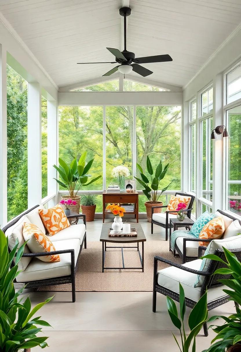 Thoughtful Layout Design: Plan the⁤ arrangement of furniture and decor with intention, ensuring every piece serves a purpose while enhancing the serene, minimalist vibe of your‍ screened porch