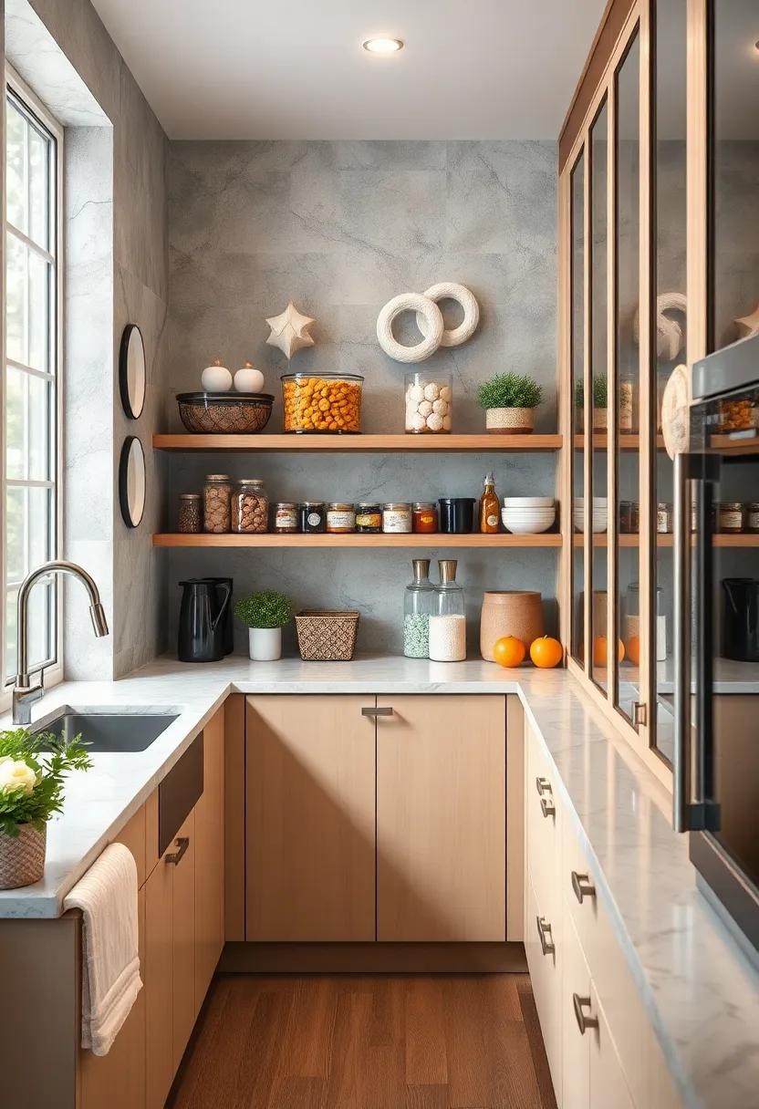 Clear Containers: Store pantry items in clear, labeled containers for an organized look and easy inventory management