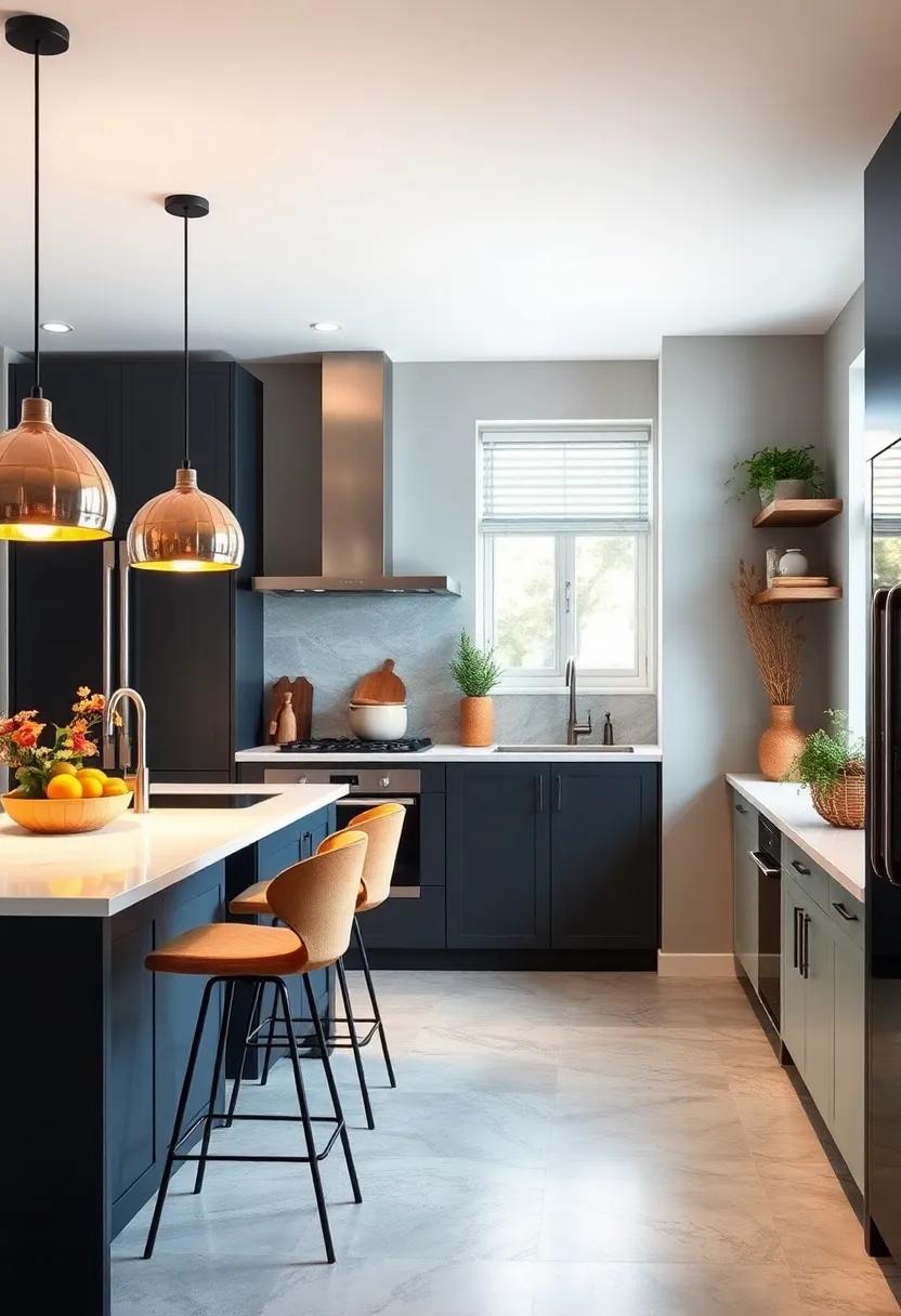 color Coordination: Use a cohesive color scheme to make your small kitchen appear larger and more harmonious, establishing a clear visual flow