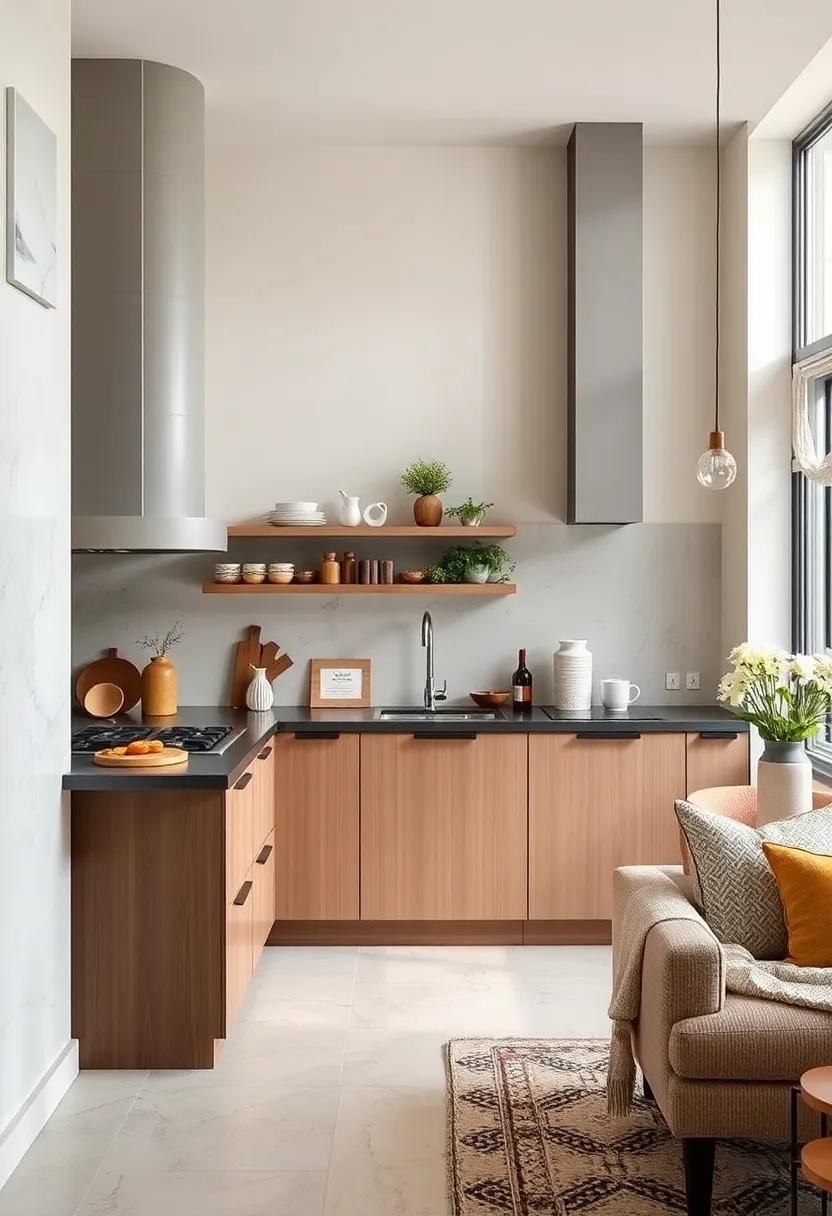 Fold-Down Counter extensions: Install fold-down counter extensions on kitchen walls for additional prep space that can be tucked away when not needed