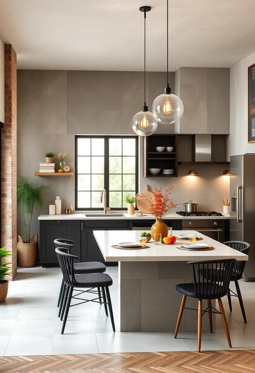 Multi-Functional Furniture: Invest in a kitchen island that doubles as a dining table, offering extra counter space and a cozy eating area