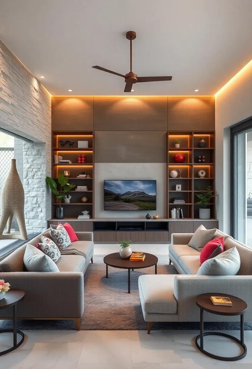 Custom built-ins: ⁣Consider built-in bookshelves or media centers that ​maximize storage while keeping everything streamlined and ‍cohesive