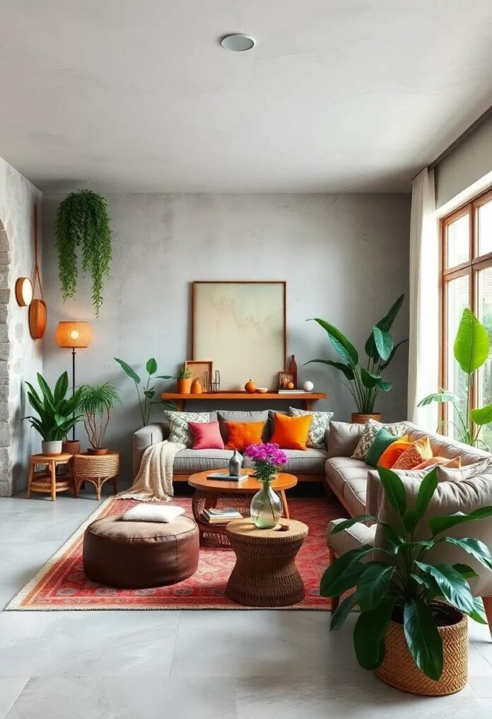 27 Inspiring Ways to Revamp Your Boho Eclectic Living Room with Lush Greenery
