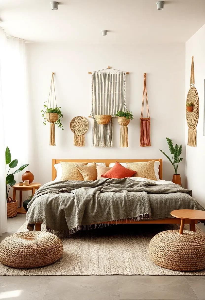 Bohemian Macramé: Infuse a bohemian vibe with macramé plant hangers or wall art that showcases intricate textures
