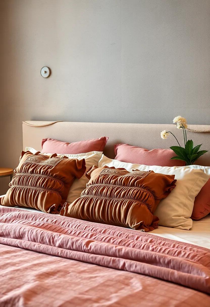 Ruffled Bed Pillows: Accessorize your bed with ruffled bed pillows that soften the look and introduce a⁤ romantic touch