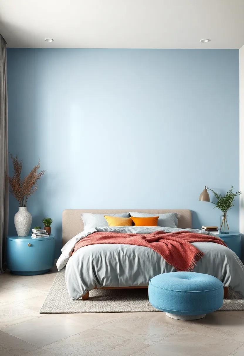sky Blue: evokes the tranquility of a clear day, encouraging relaxation and peacefulness