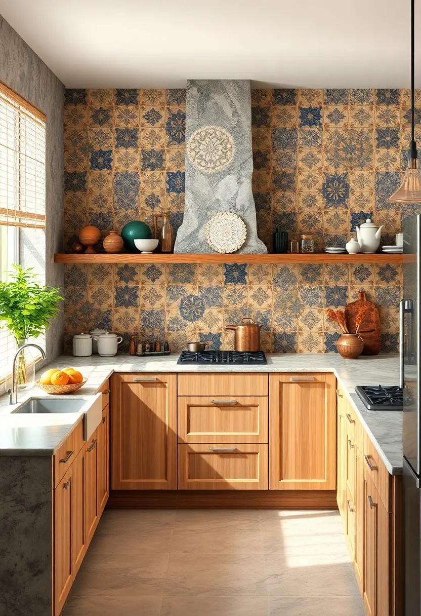Artisan Hand-Painted Tiles: Showcase the craftsmanship of hand-painted tiles, each piece telling its own story and adding character to your kitchen