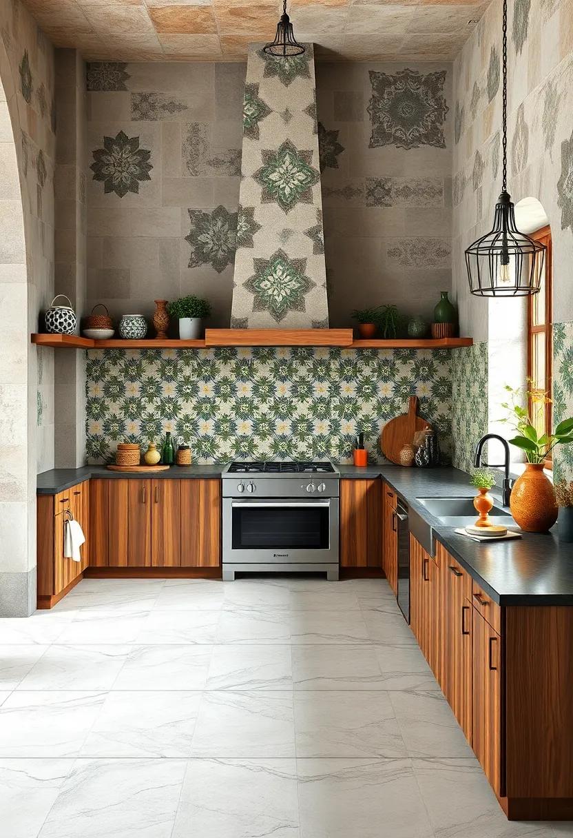 Intricate Moroccan Patterns: Elevate your culinary space ⁣with dazzling Moroccan tiles that feature intricate designs and bold colors, adding exotic flair