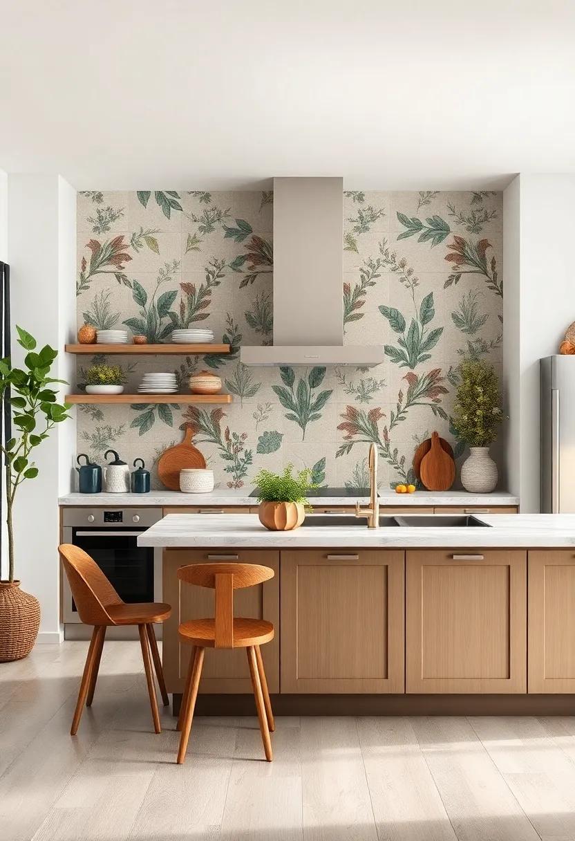 Nature-Inspired Prints: Choose tiles ⁢featuring botanical or natural prints,reflecting the beauty of ​the great outdoors right in your kitchen