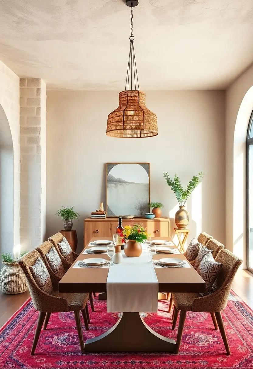 Use Soft Lighting: Opt for ​warm string lights or woven pendant lamps⁣ to ⁤set a cozy, inviting mood during ​evening meals