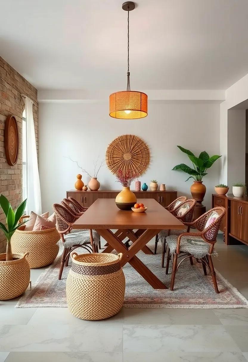 Boho Baskets: Use ⁢woven baskets for ⁢storage, making your space functional while adding a⁣ rustic touch