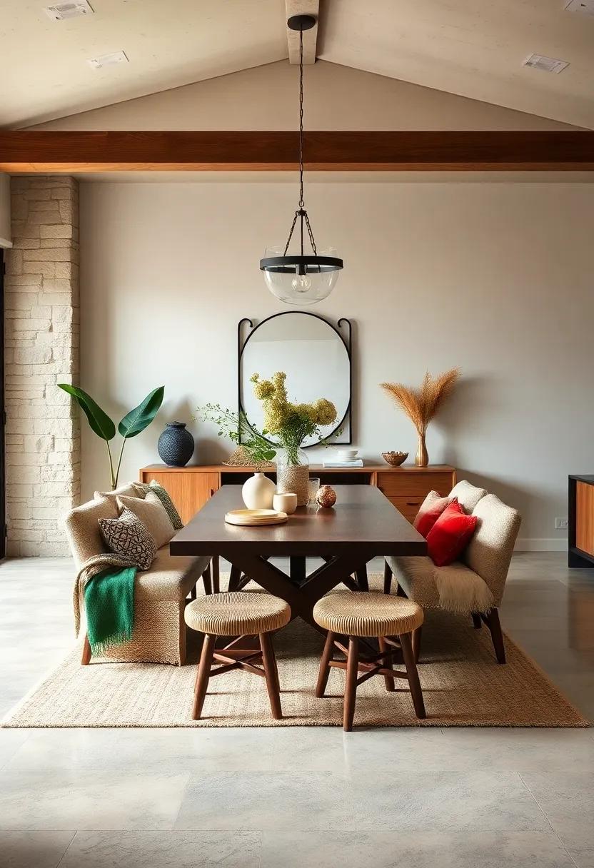 Use Multi-Functional⁢ Furniture: Consider benches ⁢or stools that can serve as extra ⁤seating or decorative pieces when not in use