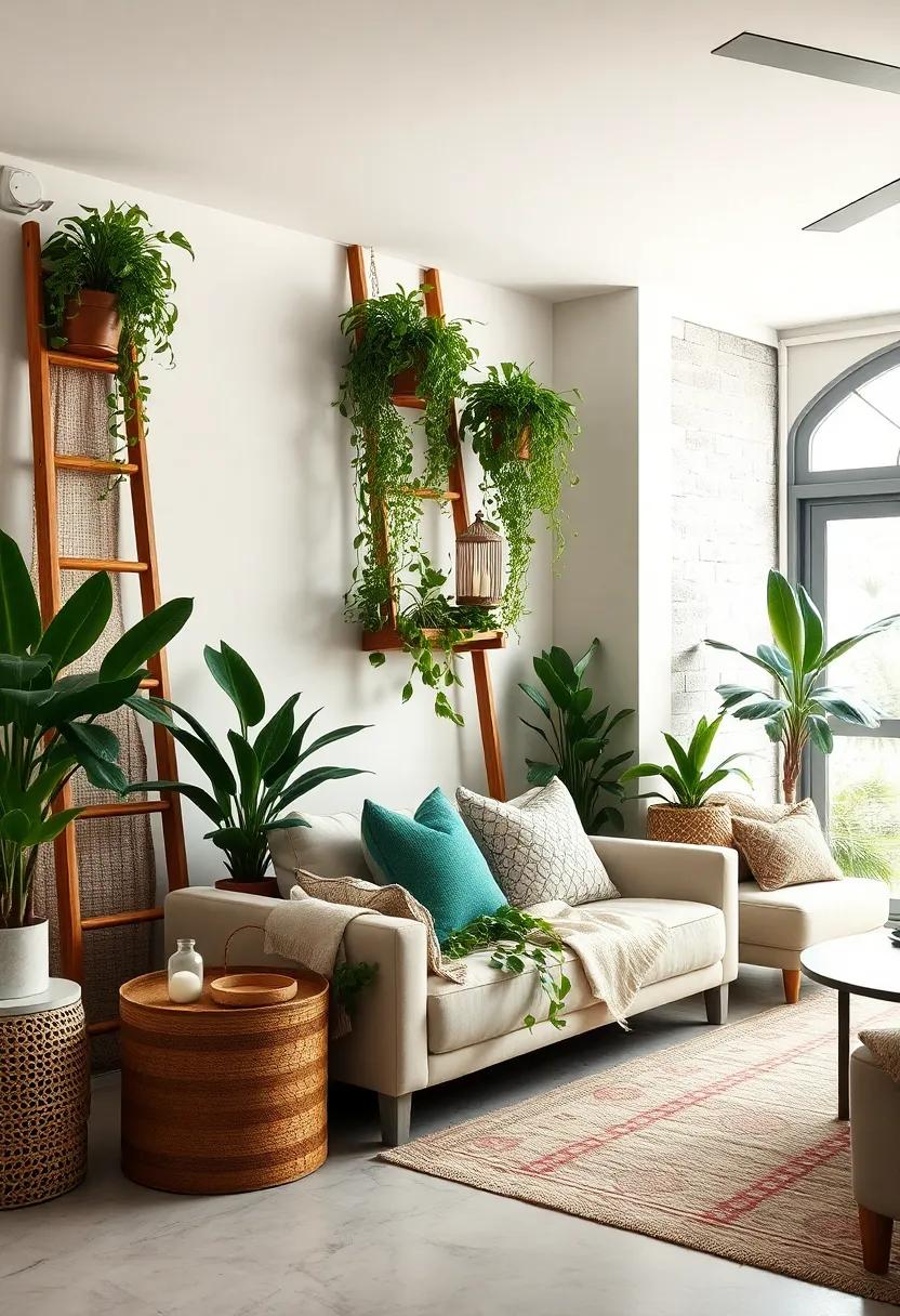 Incorporate‍ oversized ‌leaf plants,​ like rubber plants, for a dramatic and lush ⁣aesthetic that embodies ‍boho flair