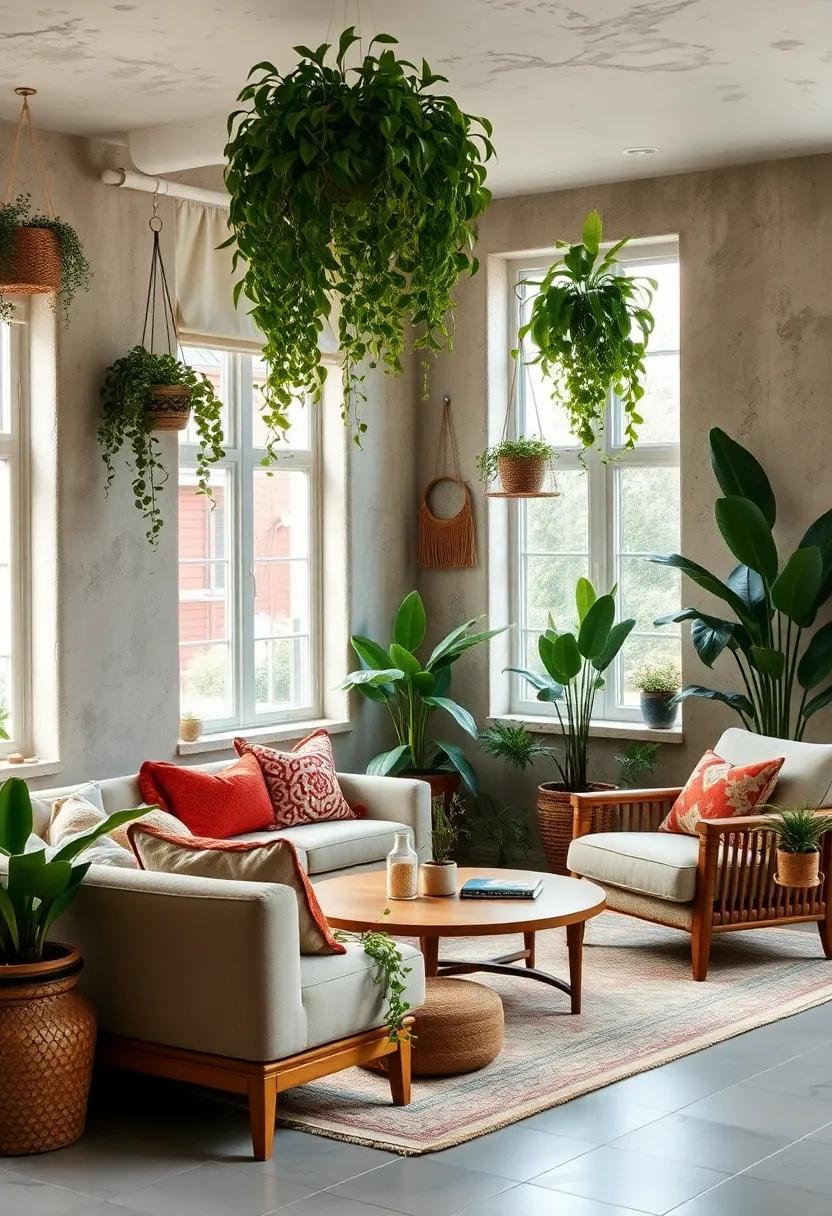 Hang lush trailing plants near light sources to encourage ⁤growth, while​ beautifully framing your‌ windows