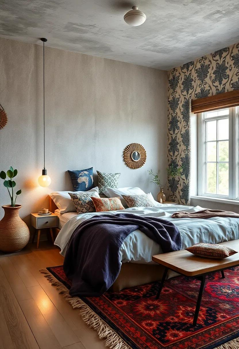 Experiment with Wallpaper: Consider a bold, patterned ⁤wallpaper for an accent ‌wall to infuse ‌energy and texture into the room