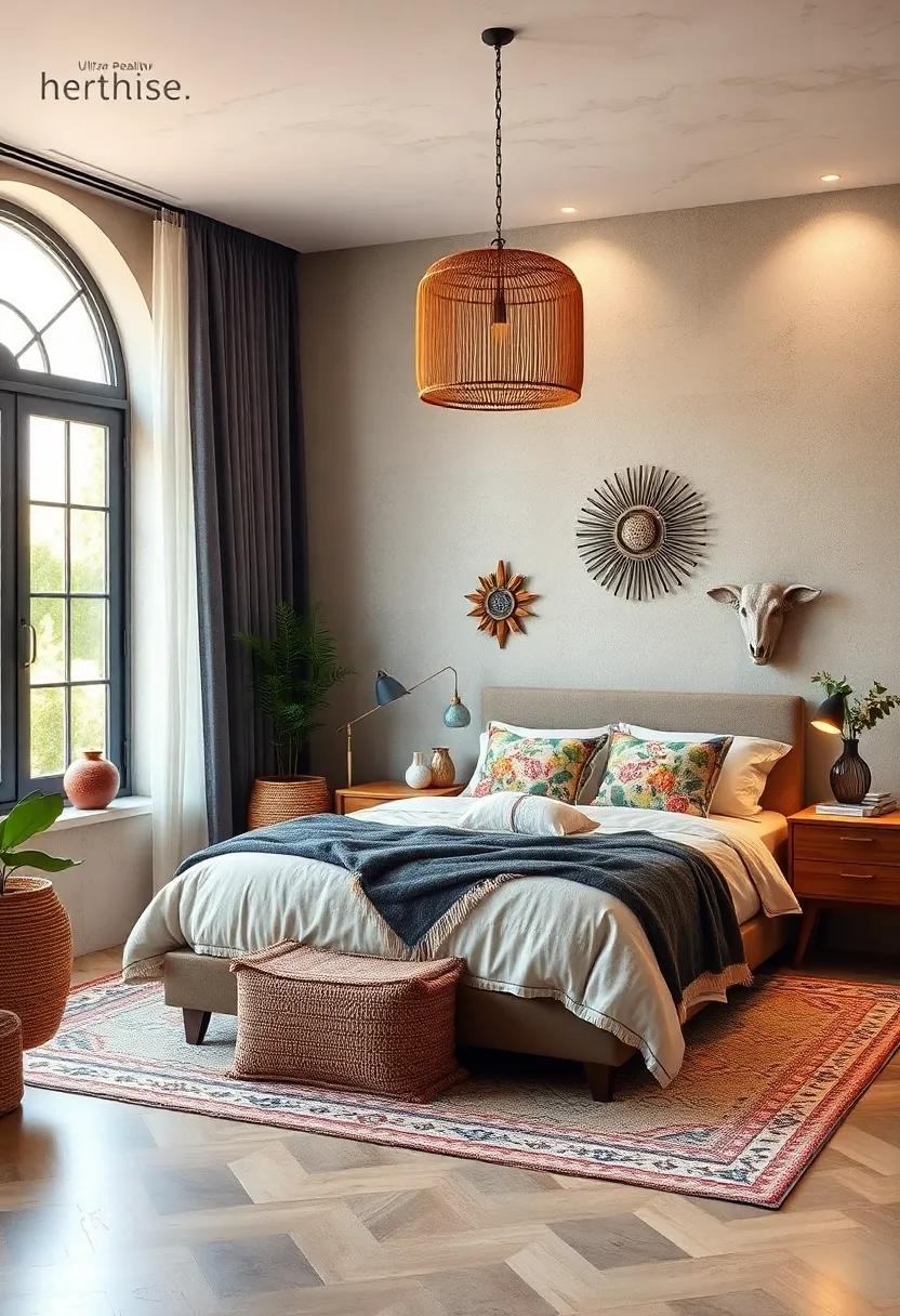 Play with Patterns: Mix ​and match​ various textiles and prints,like florals and tribal patterns,to create a vibrant,bohemian aesthetic