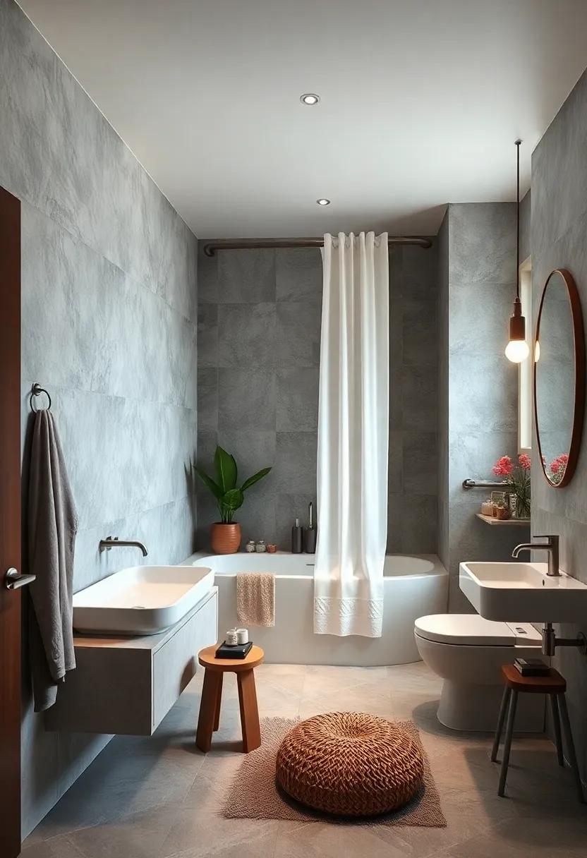 Use⁣ a shower ⁢curtain with a simple⁢ design or color ⁢to enhance⁢ the minimalist vibe while keeping the focus on cleanliness