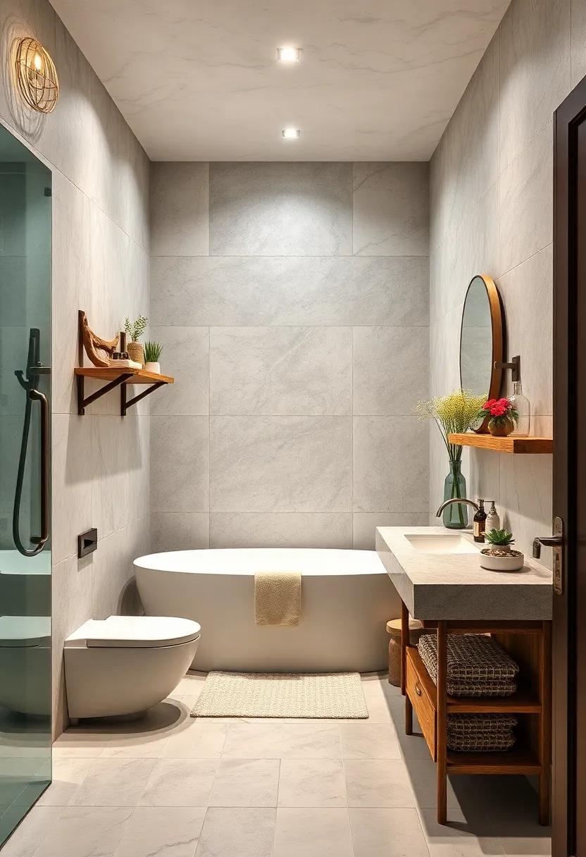 Driftwood Accents:⁣ Use reclaimed driftwood for shelving or decorative touches to infuse an ‍earthy, beachy vibe⁤ into your bathroom ⁢space