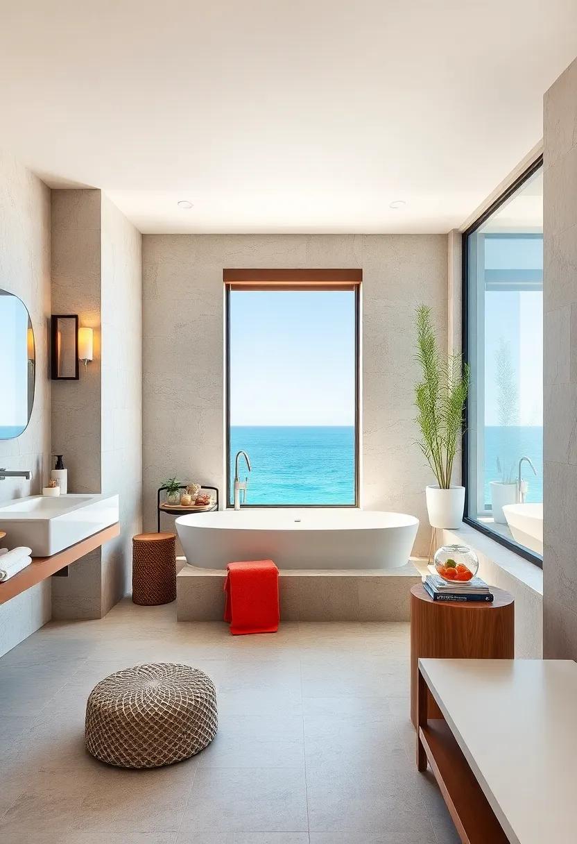 Spa-Like Soaking‍ Tubs: Opt for a deep⁢ soaking tub positioned near a window to soak⁤ in both ⁣relaxation and picturesque ocean views