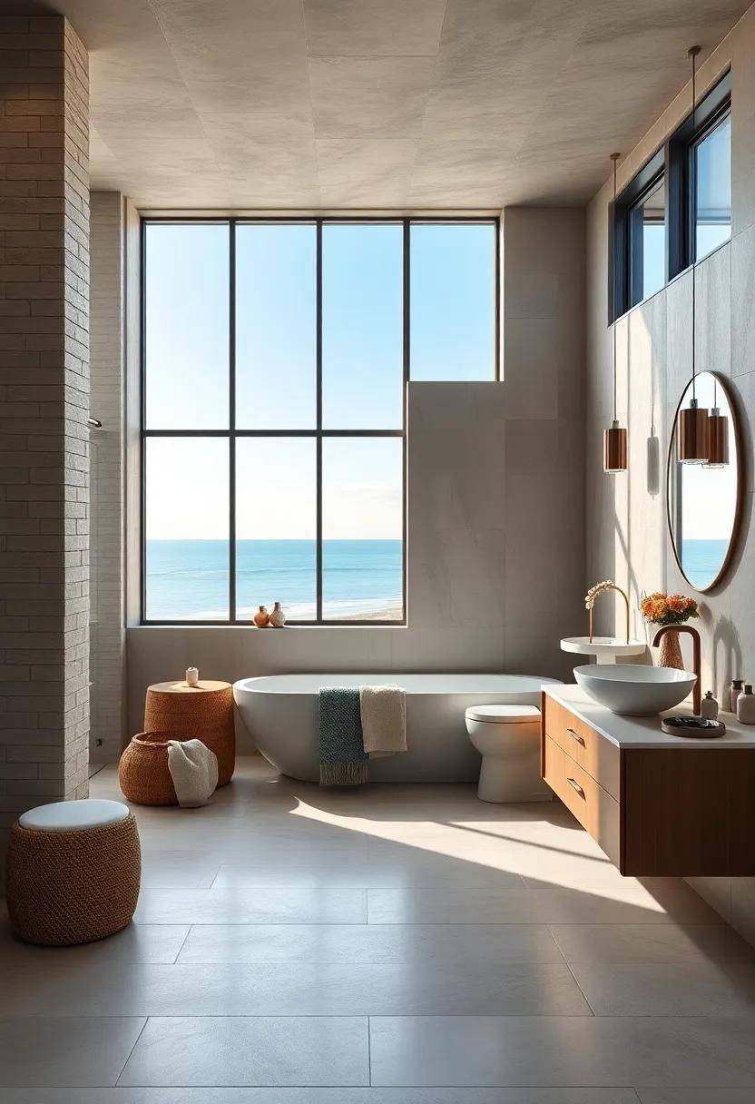 Sun-Kissed ‍Serenity: Embrace natural light with floor-to-ceiling windows that invite the coastal ⁤breeze and scenic views into ​your bathroom