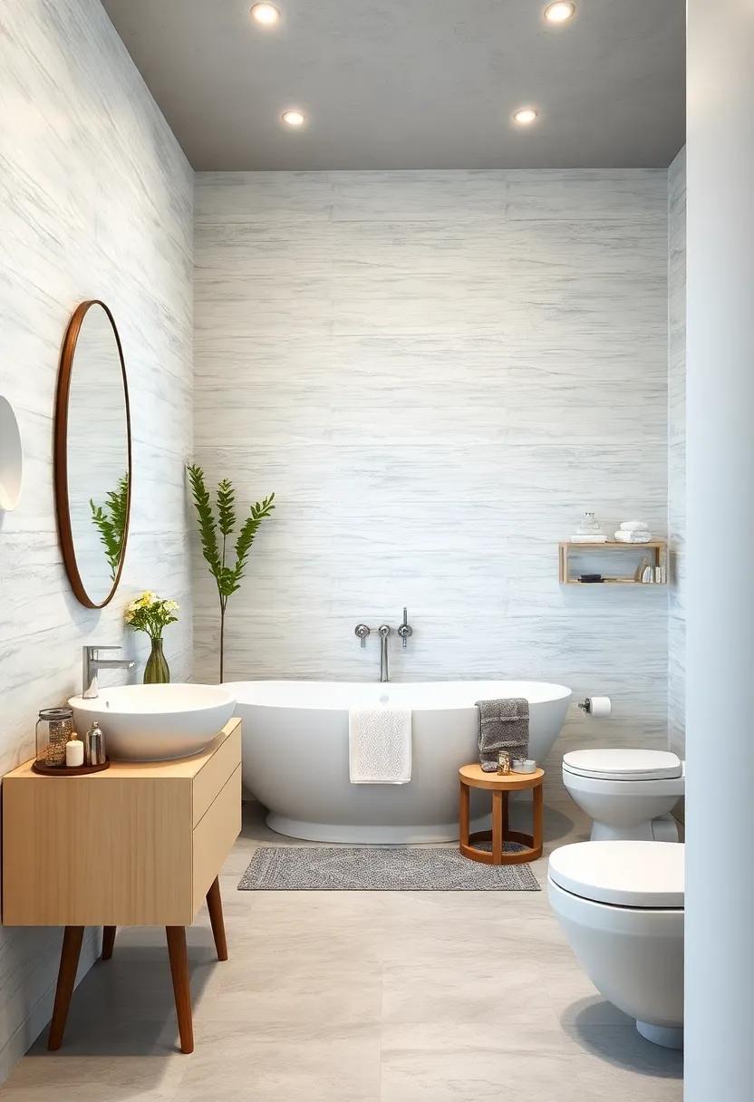 Textured Wall treatments: Experiment‌ with shiplap or coastal-themed wallpaper to add depth and ‍charm ​to ​your ⁣bathroom's⁢ design