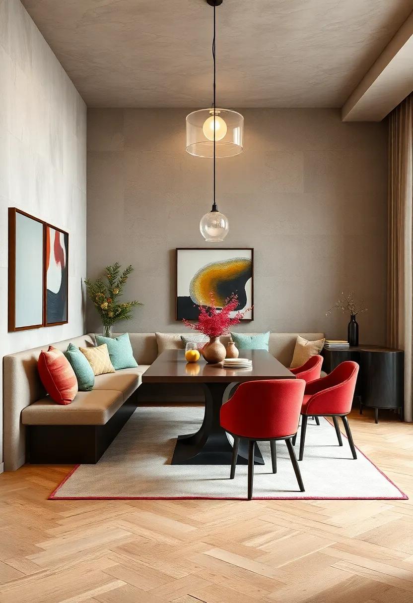 Combination⁣ Seating: Mix‍ built-in seating with traditional dining chairs to create an eclectic ⁤and⁢ visually dynamic dining⁣ room