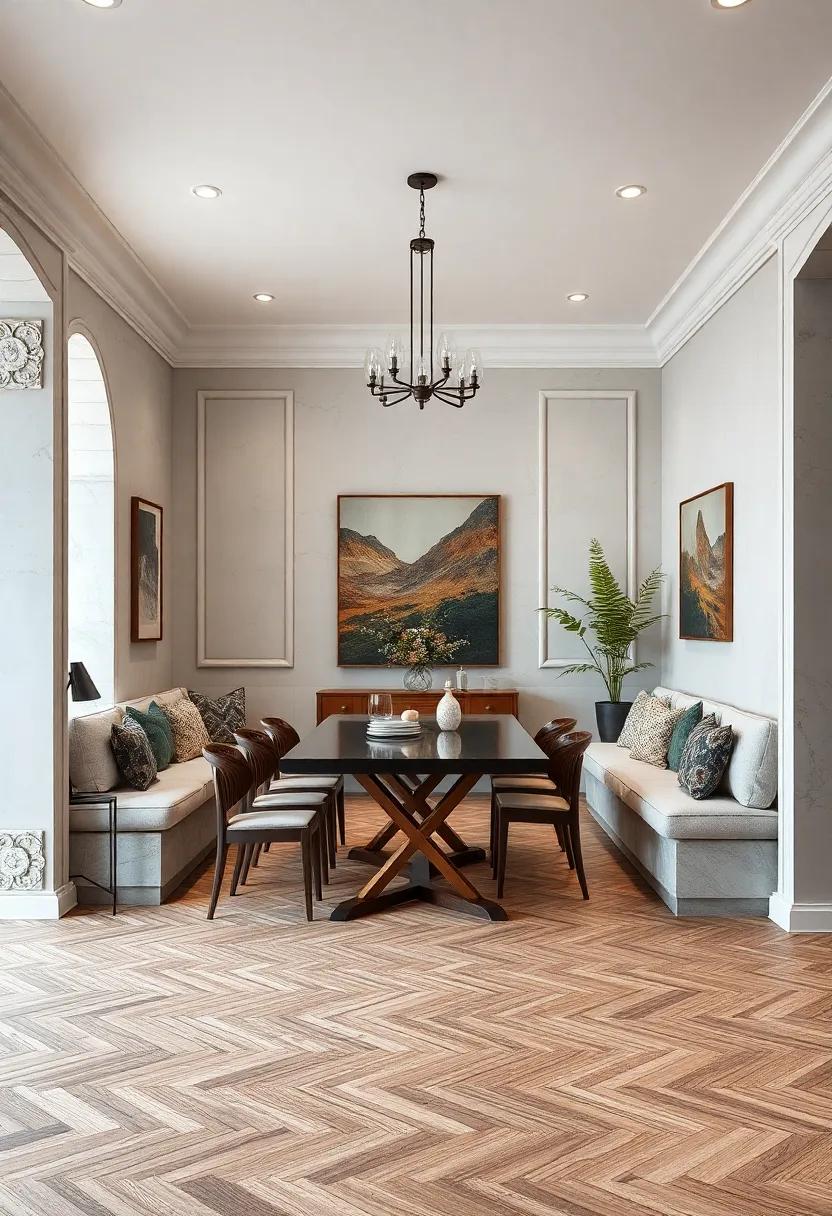 Elegant parquet: Combine ‌built-in seating with a parquet⁣ floor design,‌ creating ⁣a sophisticated ‍look that’s both timeless and trendy