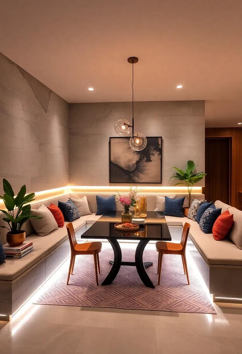 Integrated Lighting:⁤ Enhance built-in ​seating with integrated LED strip ‌lighting ⁢underneath, adding ambiance while maximizing space