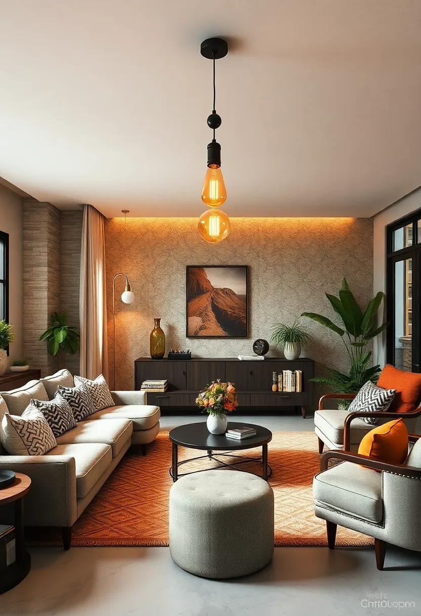 Vintage Edison Bulbs: Embrace‍ nostalgia with warm Edison bulbs that add ⁣a charming glow and enhance the⁢ eclectic vibe of ‌your living room