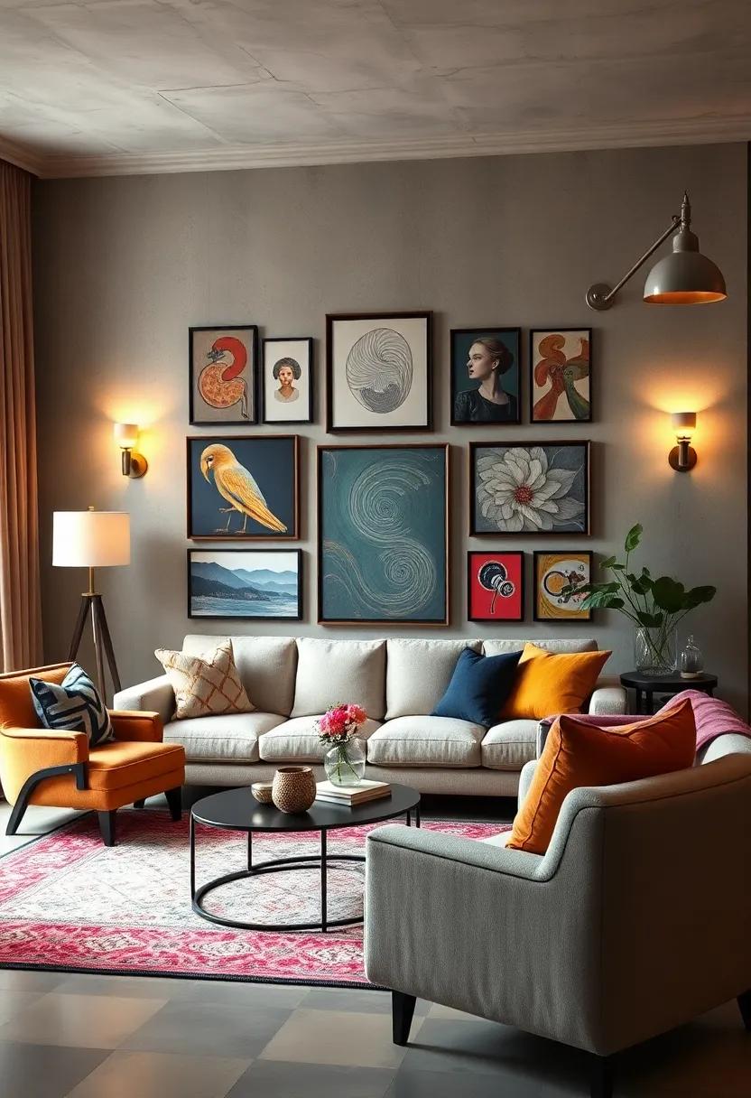 Gallery Wall⁤ Lighting: ‌Highlight your artwork ⁤with adjustable wall sconces, adding focus and depth to your⁤ eclectic gallery wall