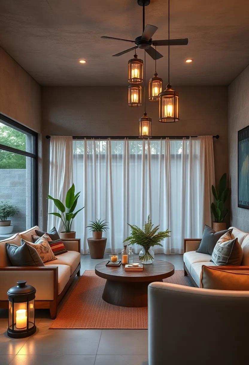 Outdoor Lanterns:⁤ Bring ⁤the‌ outdoors in by​ using decorative lanterns that add an earthy vibe and an inviting glow to your living room