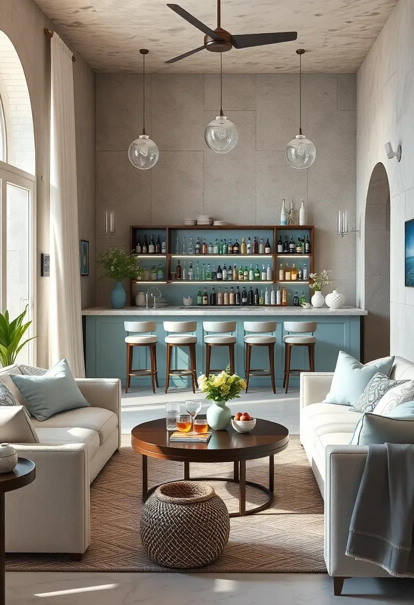 Coastal Cocktails: Embrace a beachy theme with a light, airy bar decorated in⁣ soft blues and whites​ that invoke relaxed‍ summer vibes​ all‍ year round