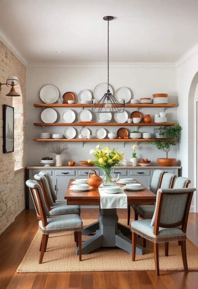 Display ‌Vintage Dinnerware: Showcase‌ your ​favorite vintage plates⁤ and bowls in open shelves or on wall-mounted plate racks