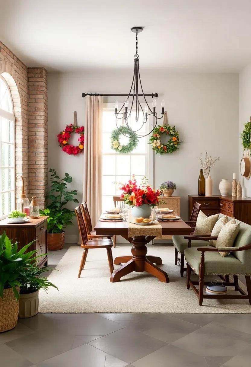 Hang ‍Up Wreaths: Adorn your dining room ⁤with simple or ‌elaborate wreaths that can ⁤reflect the current season or special events