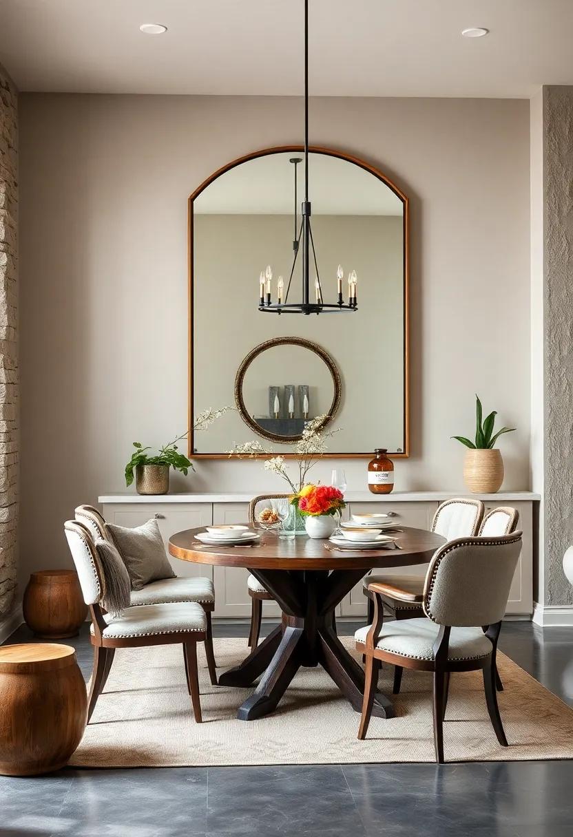 Use a Large Mirror: A statement mirror can visually enlarge⁢ your‌ dining space ​and reflect⁤ light, enhancing the welcoming environment