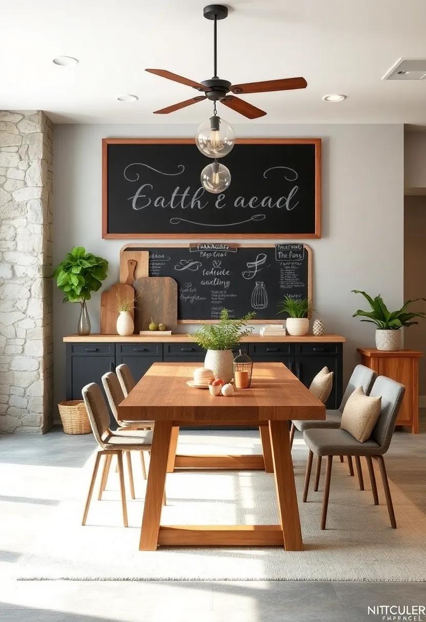 Utilize a Chalkboard: A chalkboard ​wall or framed chalkboard can be ‌a fun way‍ to ​display menus, ⁣quotes, or reminders⁢ in ‌a stylish ⁣farmhouse manner