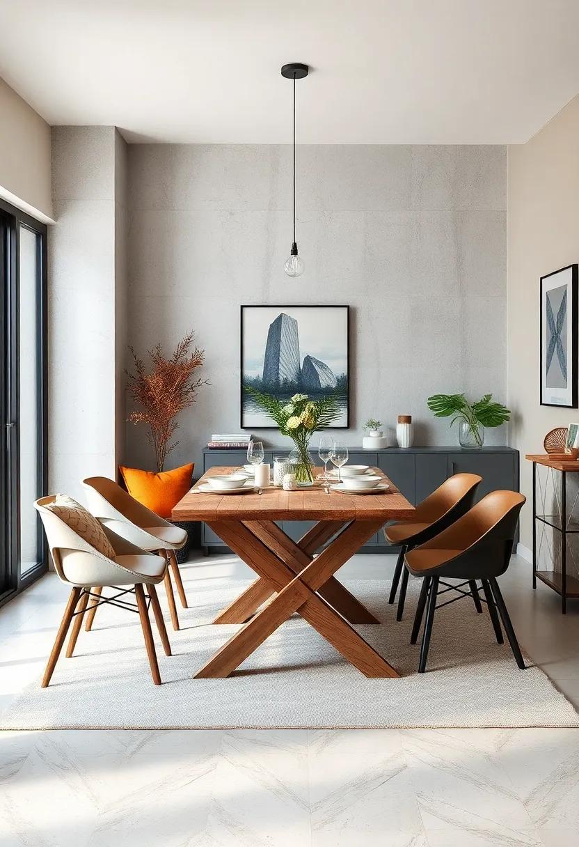 The Rustic charm: A farmhouse-inspired foldable ‌dining​ table that adds warmth to any compact living area while maintaining functionality