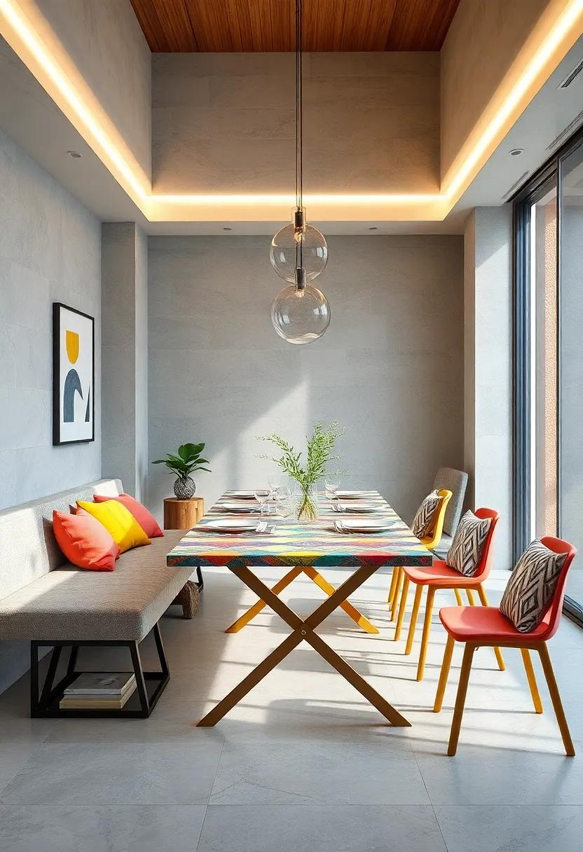 The Playful Design: With bright colors and funky patterns, this table is perfect for kids' ‍rooms or family-friendly dining spaces