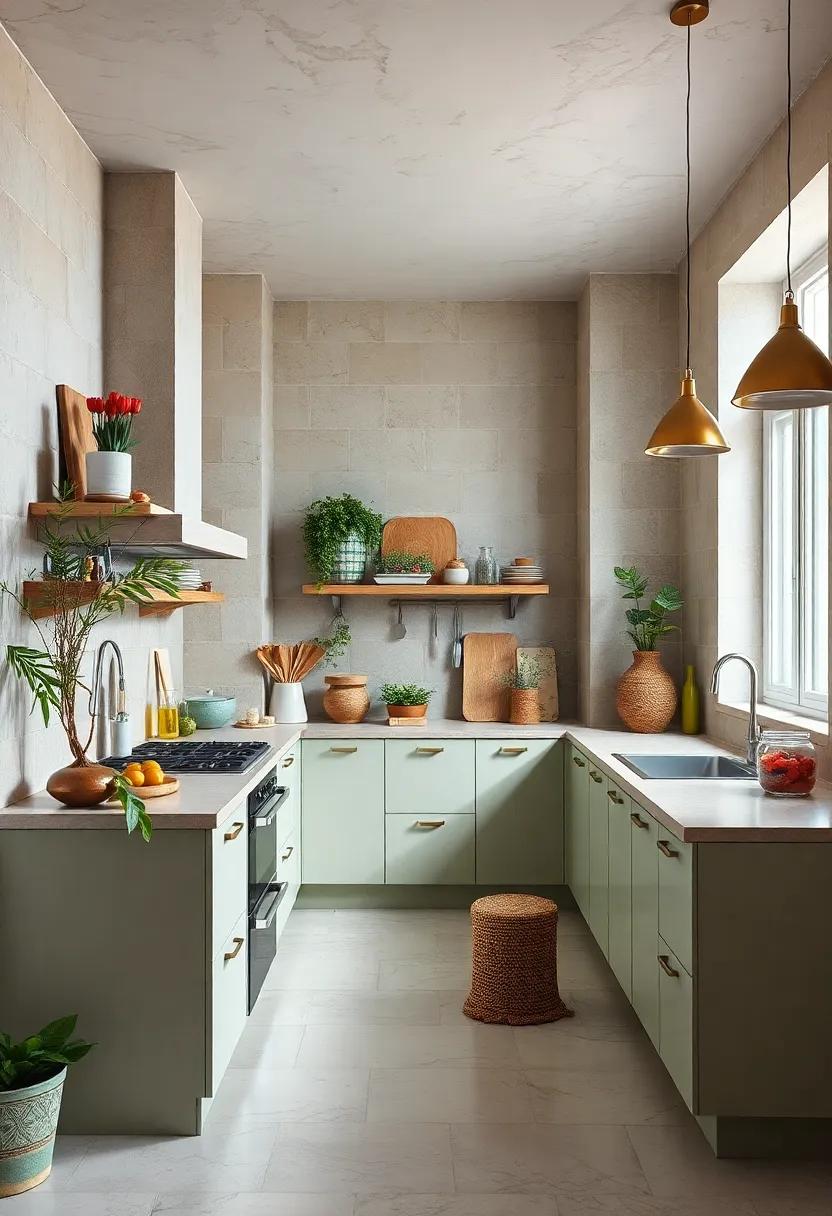Artistic Arrangements: Discover the potential ⁣of⁣ an artist-inspired‌ kitchen, where hand-painted ceramic tiles and eco-friendly paint bring unique flair without ‍compromising on sustainability