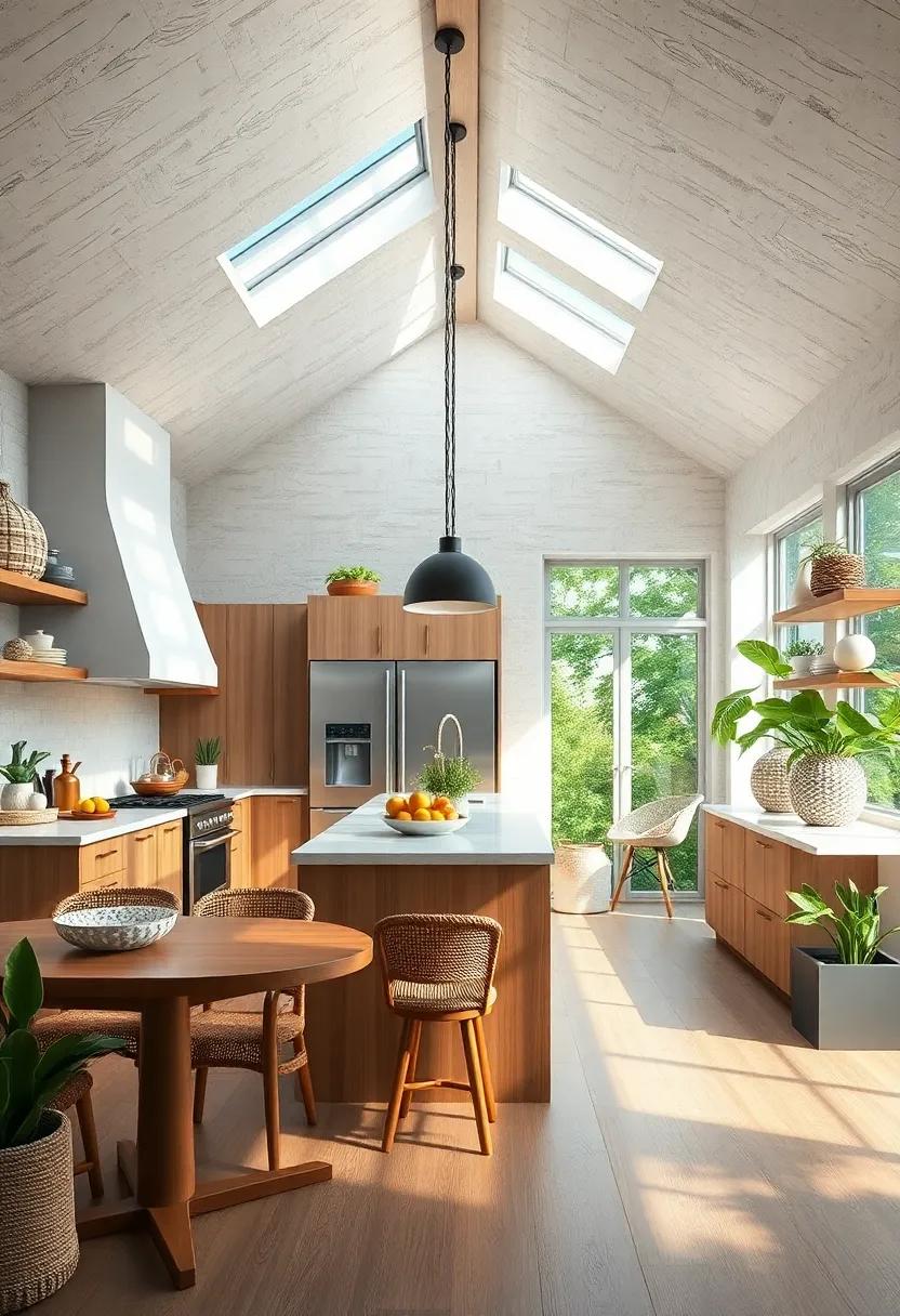 Bright and ​Breezy: Experience the airy feel of ⁤a coastal-inspired ⁣kitchen featuring bamboo flooring and ‍large windows that ⁤bring in natural light alongside energy-efficient ⁢skylights